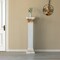 Decorative Fiberglass White and Gold Plinth Roman Style Column Ionic Piller Pedestal Vase Stand for Wedding or Party, Living Room, or Dining Room Decor - Photography Props - Sculpture Display - Greek-inspired Luxury Decor Piece with Ornate Gold Accen